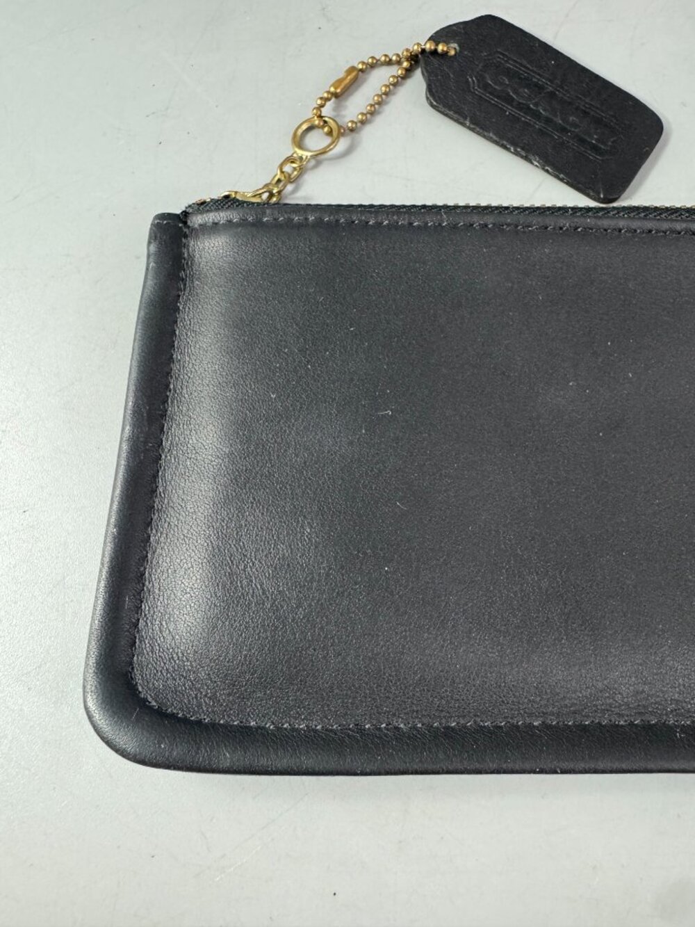 Vintage Coach Black Leather Pouch - Picture 2 of 13